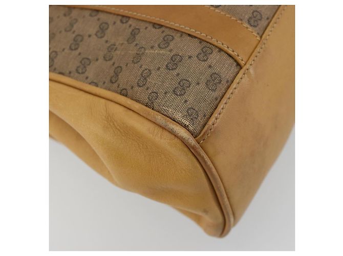 Borsa GUCCI Micro GG Supreme in PVC Beige Oro 000 46 4857 Auth 182375 D'oro - vista 16