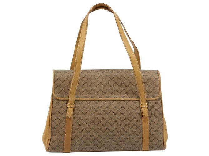 Borsa GUCCI Micro GG Supreme in PVC Beige Oro 000 46 4857 Auth 182375 D'oro - vista 2