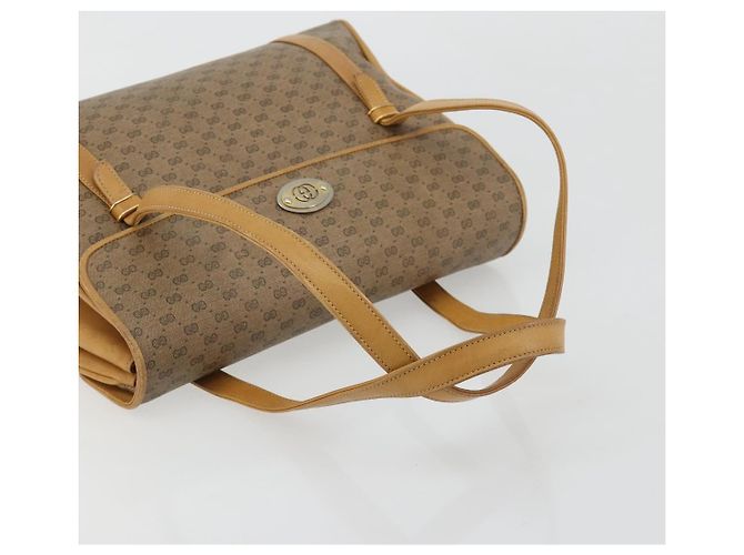 Borsa GUCCI Micro GG Supreme in PVC Beige Oro 000 46 4857 Auth 182375 D'oro - vista 7