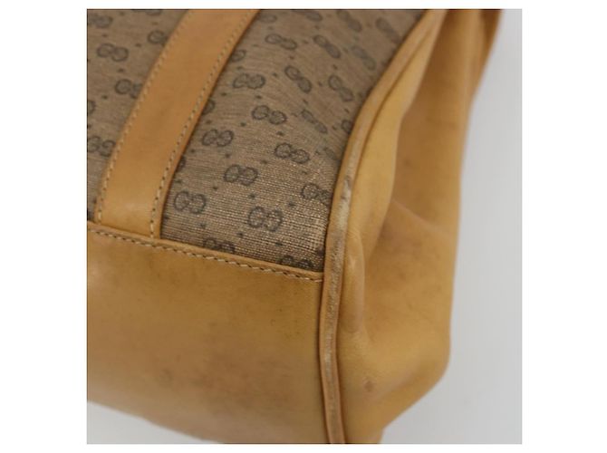 Borsa GUCCI Micro GG Supreme in PVC Beige Oro 000 46 4857 Auth 182375 D'oro - vista 9