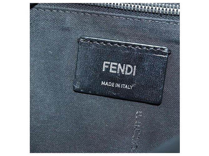 FENDI Zucca Canvas Mamma Baguette Shoulder Bag 2way Black Brown Auth 181574SAM Marrone Nero - vista 22