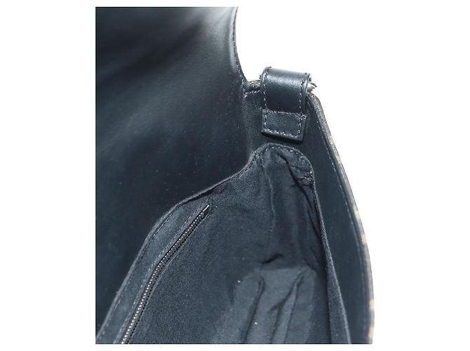 FENDI Zucca Canvas Mamma Baguette Shoulder Bag 2way Black Brown Auth 181574SAM Marrone Nero - vista 23