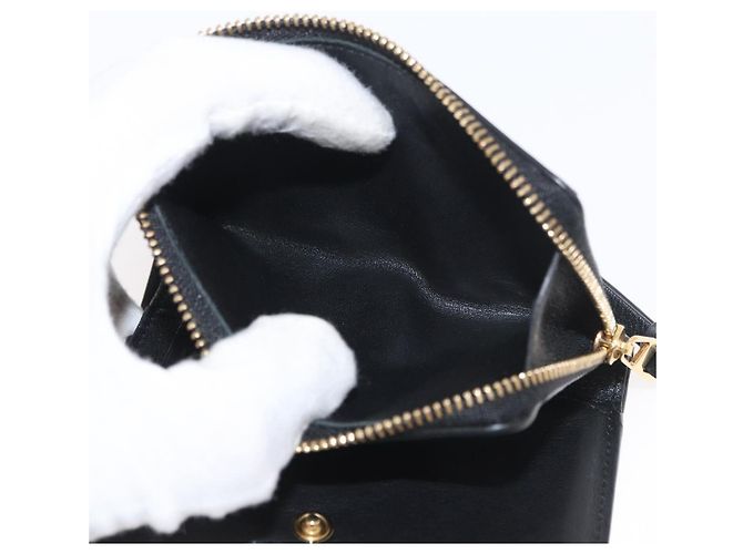 LOEWE Studio Ghibli Spirited Away Kaonashi Portafoglio in pelle Nero Auth 167359SM D'oro - vista 10