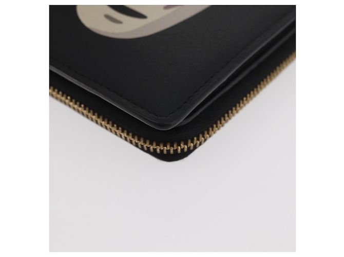 LOEWE Studio Ghibli Spirited Away Kaonashi Portafoglio in pelle Nero Auth 167359SM D'oro - vista 14
