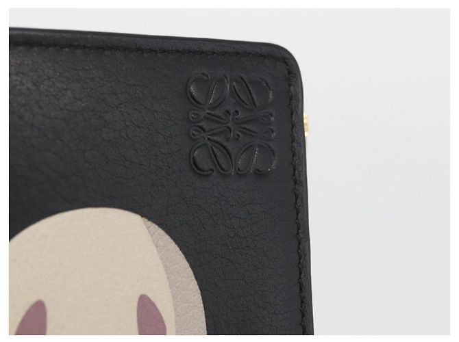 LOEWE Studio Ghibli Spirited Away Kaonashi Portafoglio in pelle Nero Auth 167359SM D'oro - vista 18