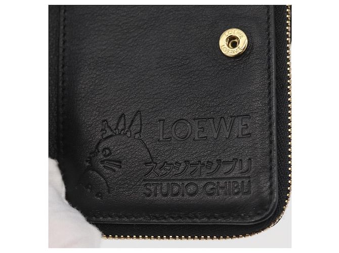 LOEWE Studio Ghibli Spirited Away Kaonashi Portafoglio in pelle Nero Auth 167359SM D'oro - vista 19