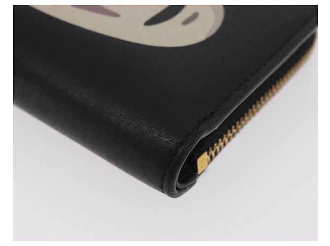 LOEWE Studio Ghibli Spirited Away Kaonashi Portafoglio in pelle Nero Auth 167359SM D'oro - vista 7