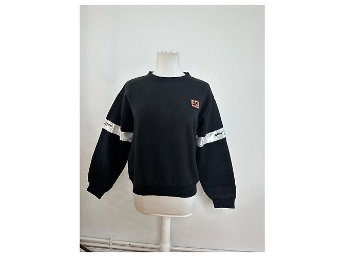 Felpa in misto cotone Vintage Courreges Nero M - vista 11