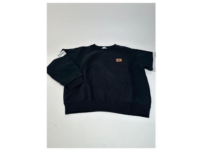 Felpa in misto cotone Vintage Courreges Nero M - vista 4