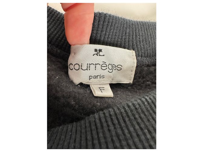Felpa in misto cotone Vintage Courreges Nero M - vista 7
