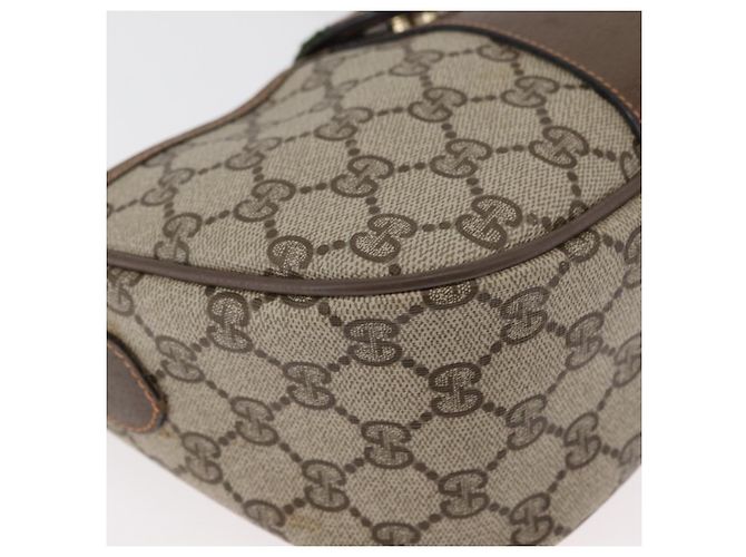 Borsa GUCCI GG Supreme Web Sherry Line in PVC Beige Oro 89 02 032 Auth 180114 D'oro - vista 14