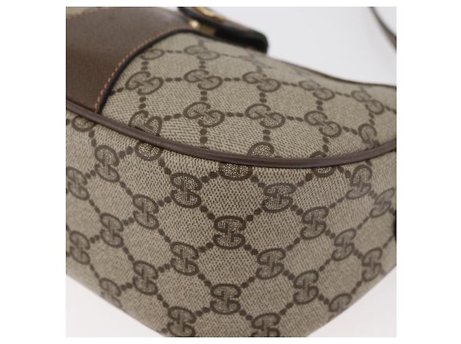 Borsa GUCCI GG Supreme Web Sherry Line in PVC Beige Oro 89 02 032 Auth 180114 D'oro - vista 15