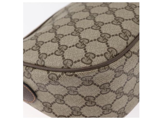 Borsa GUCCI GG Supreme Web Sherry Line in PVC Beige Oro 89 02 032 Auth 180114 D'oro - vista 16