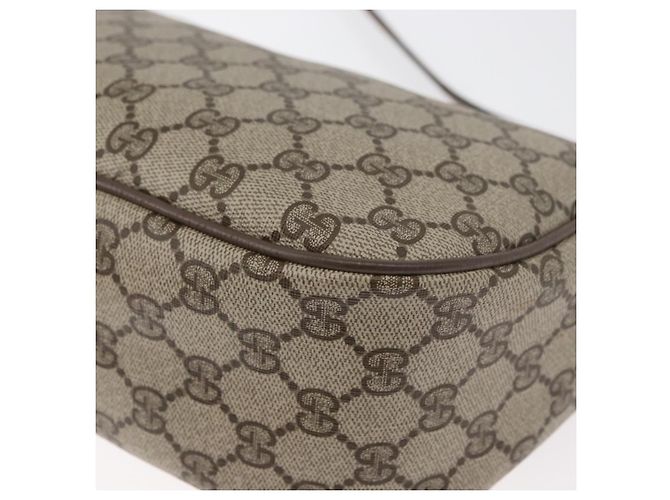 Borsa GUCCI GG Supreme Web Sherry Line in PVC Beige Oro 89 02 032 Auth 180114 D'oro - vista 17