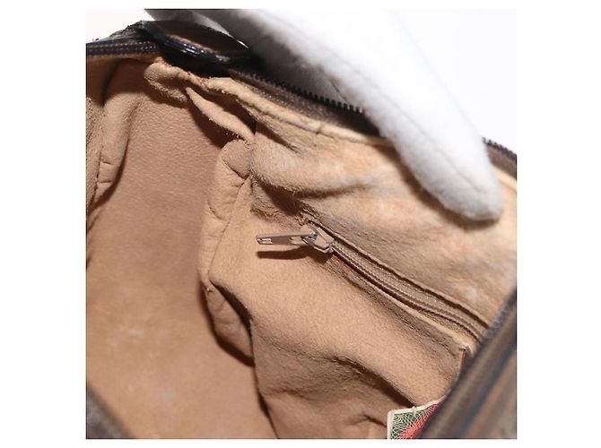 Borsa GUCCI GG Supreme Web Sherry Line in PVC Beige Oro 89 02 032 Auth 180114 D'oro - vista 22