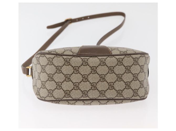 Borsa GUCCI GG Supreme Web Sherry Line in PVC Beige Oro 89 02 032 Auth 180114 D'oro - vista 5