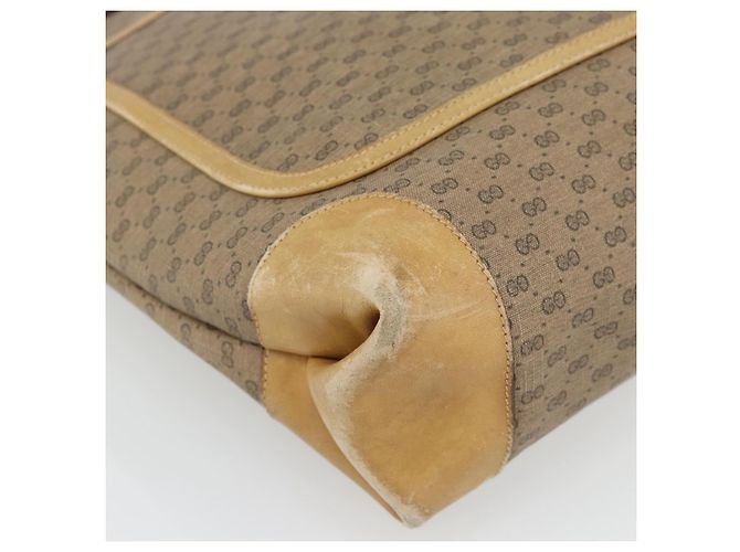 Borsa GUCCI Micro GG Supreme Web Sherry Line in PVC Beige 002 904 0223 Auth 182364 D'oro - vista 14