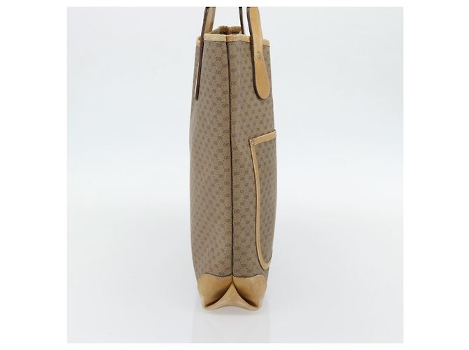 Borsa GUCCI Micro GG Supreme Web Sherry Line in PVC Beige 002 904 0223 Auth 182364 D'oro - vista 3