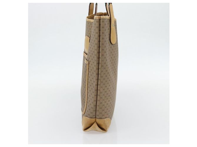 Borsa GUCCI Micro GG Supreme Web Sherry Line in PVC Beige 002 904 0223 Auth 182364 D'oro - vista 4