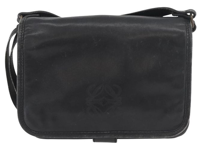 Borsa a Spalla LOEWE Anagram in Pelle Nera e Oro Auth 182440 Nero D'oro - vista 13