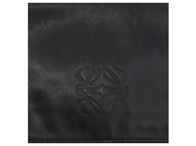 Borsa a Spalla LOEWE Anagram in Pelle Nera e Oro Auth 182440 Nero D'oro - vista 18