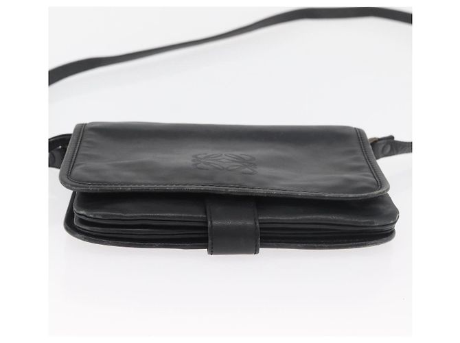 Borsa a Spalla LOEWE Anagram in Pelle Nera e Oro Auth 182440 Nero D'oro - vista 5