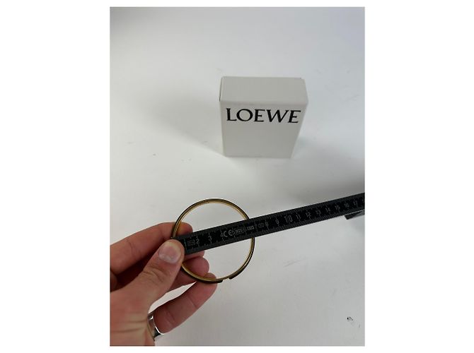 Bracciale rigido vintage Loewe in smalto Oro Nero - vista 3