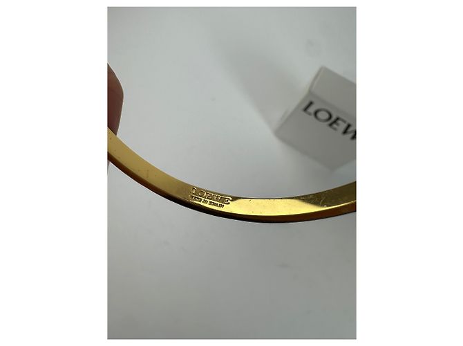 Bracciale rigido vintage Loewe in smalto Oro Nero - vista 5