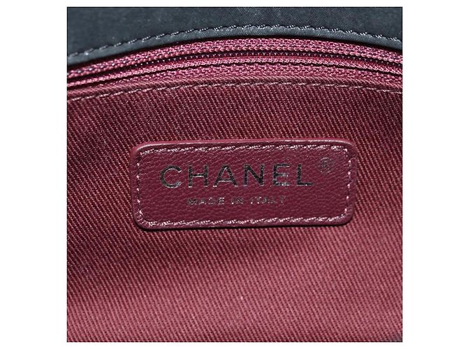 Borsa a tracolla con catena CHANEL Cosmos Line in pelle di agnello nera e argento CC Auth 181582SM Nero - vista 24