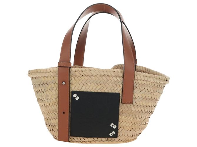 Borsa a Mano LOEWE Collaborazione Studio Ghibli Raffia Beige Auth 182023SM - vista 13