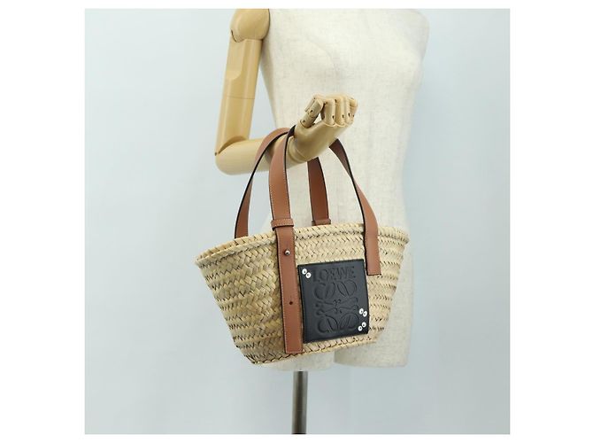 Borsa a Mano LOEWE Collaborazione Studio Ghibli Raffia Beige Auth 182023SM - vista 21