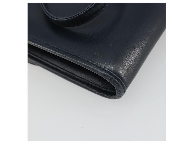 Borsa a tracolla GUCCI in pelle blu navy e oro Auth BA12947 D'oro - vista 17