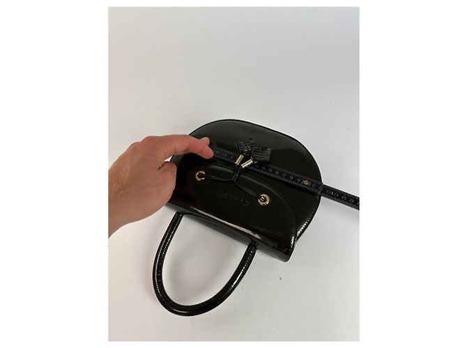 Vintage Givenchy Handtasche aus Lackleder Schwarz Gold - Ansicht 8