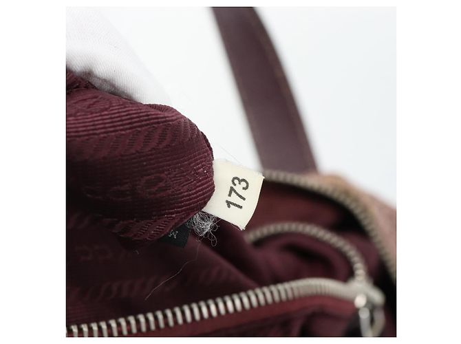 PRADA Handtasche Canvas 2way Rot Silber Auth 182354 - Ansicht 12