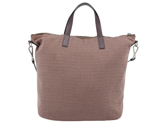 PRADA Handtasche Canvas 2way Rot Silber Auth 182354 - Ansicht 2