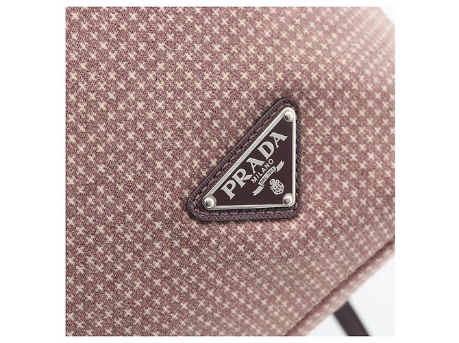 PRADA Handtasche Canvas 2way Rot Silber Auth 182354 - Ansicht 20