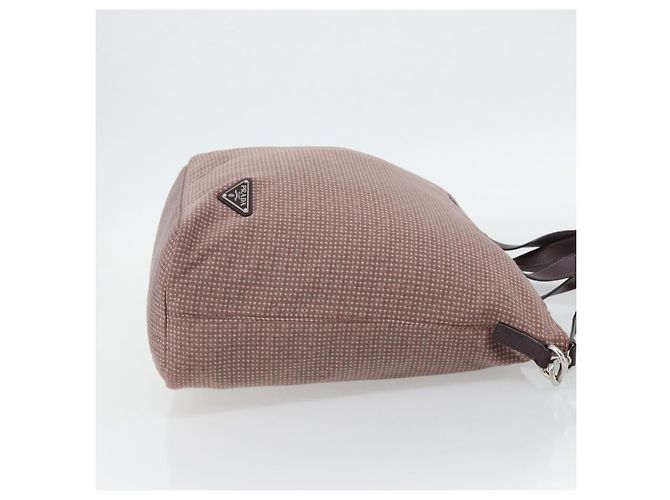 PRADA Handtasche Canvas 2way Rot Silber Auth 182354 - Ansicht 4
