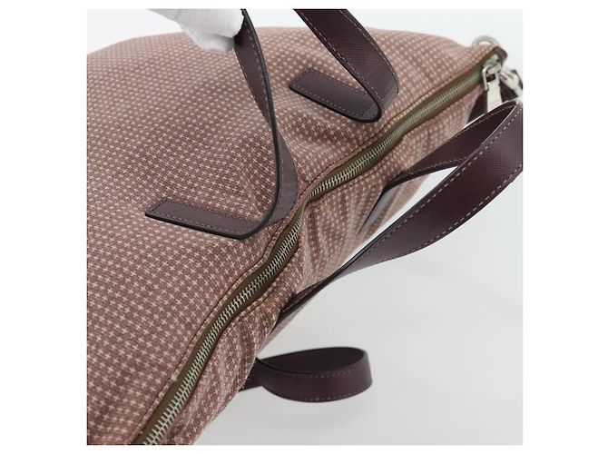 PRADA Handtasche Canvas 2way Rot Silber Auth 182354 - Ansicht 6