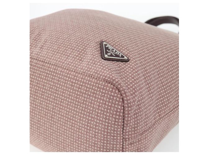 PRADA Handtasche Canvas 2way Rot Silber Auth 182354 - Ansicht 9