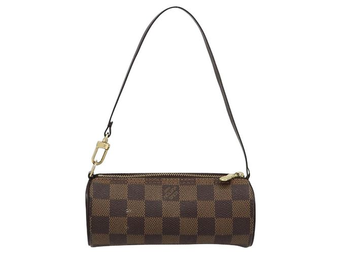 LOUIS VUITTON Damier Ebene Papillon Pouch LV Auth 179784 - vista 2