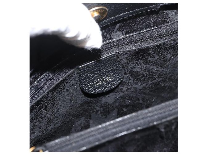 Borsa Tote GUCCI Bamboo in scamosciato nero e oro 002 1186 0260 Auth 180120 D'oro - vista 10