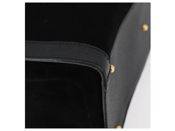Borsa Tote GUCCI Bamboo in scamosciato nero e oro 002 1186 0260 Auth 180120 D'oro - vista 15