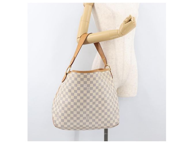 LOUIS VUITTON Borsa a Spalla Damier Azur Delightful MM N41448 LV Auth 181916A - vista 25