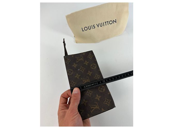 Pochette con zip in tela Monogram Louis Vuitton Vintage Marrone - vista 10