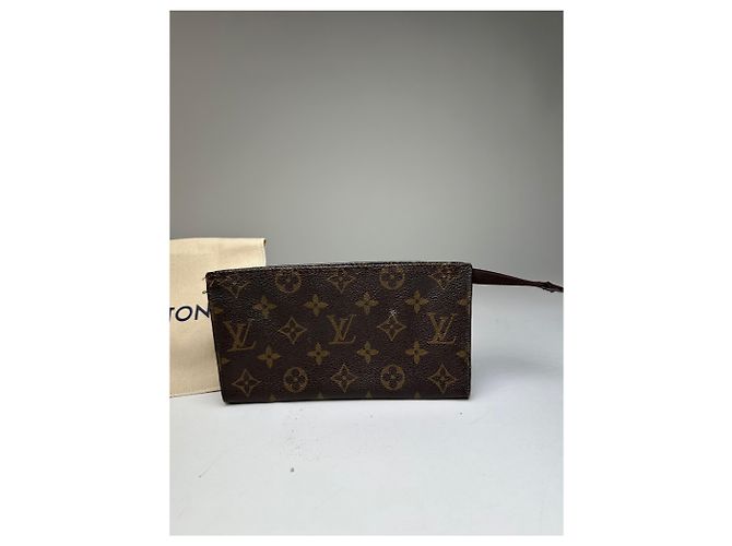 Pochette con zip in tela Monogram Louis Vuitton Vintage Marrone - vista 11