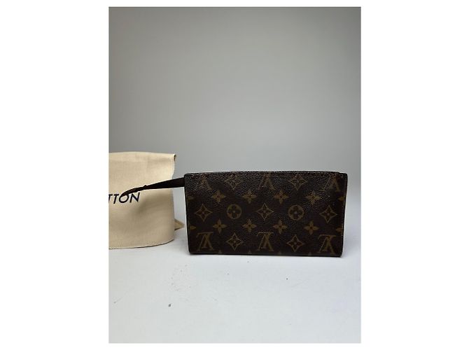 Pochette con zip in tela Monogram Louis Vuitton Vintage Marrone - vista 12
