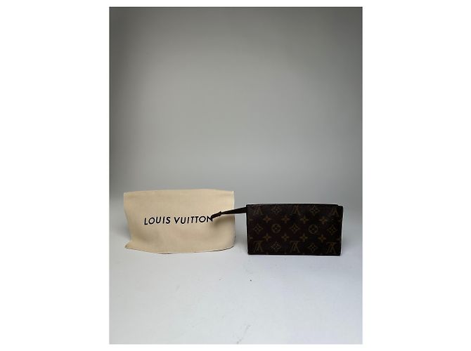 Pochette con zip in tela Monogram Louis Vuitton Vintage Marrone - vista 2