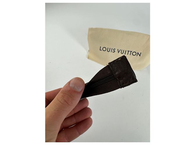 Pochette con zip in tela Monogram Louis Vuitton Vintage Marrone - vista 4