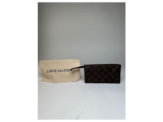 Pochette con zip in tela Monogram Louis Vuitton Vintage Marrone - vista 7