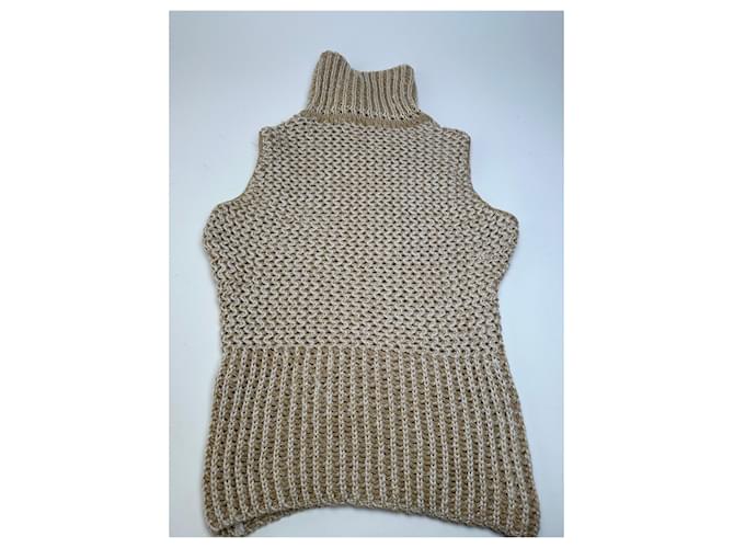 Vintage MCM Strickweste Creme Beige M - Ansicht 11